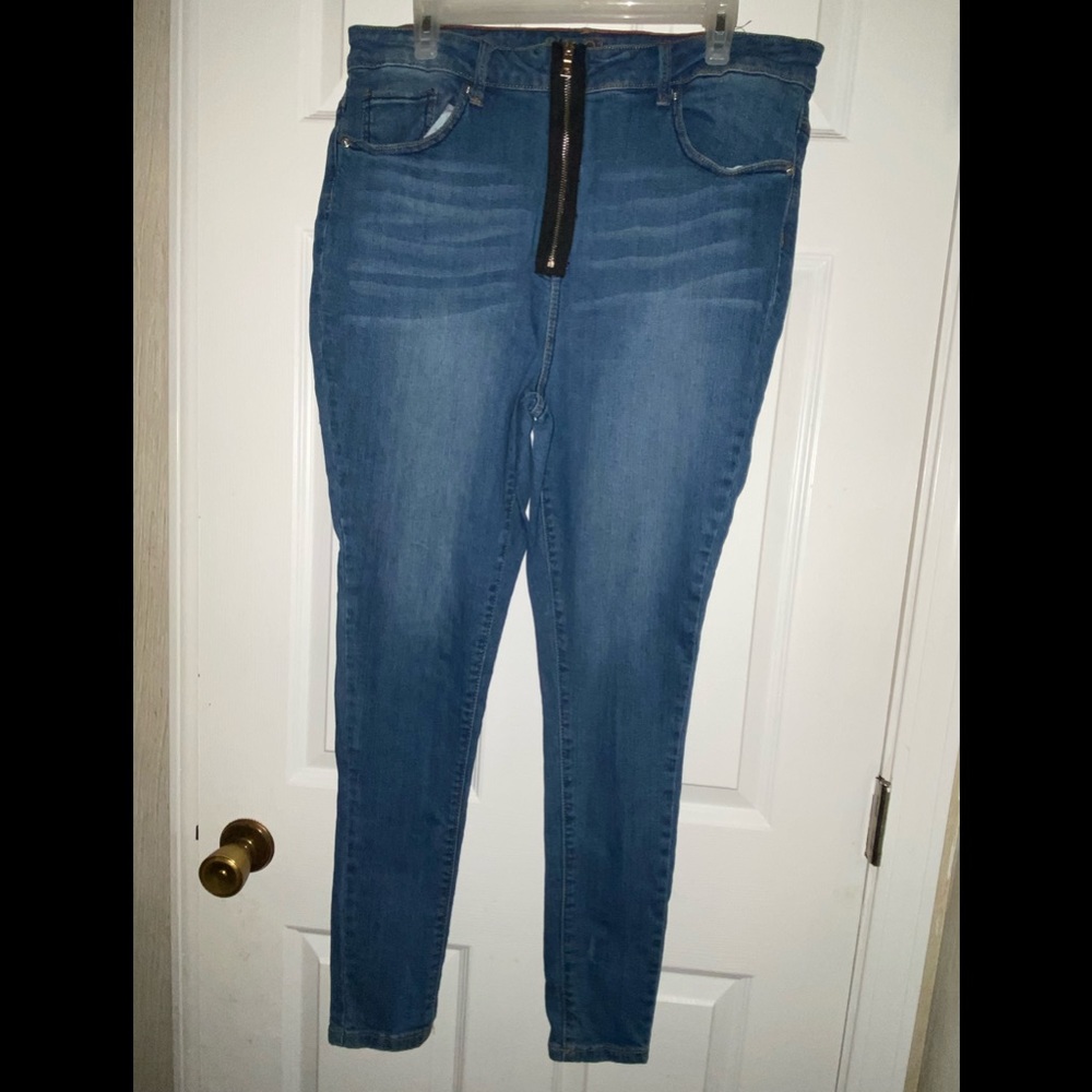 High rise jeans around 40 inches long